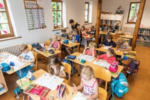 Mathematikunterricht an der evangelischen Grundschule Jena.