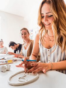 Kurs Gestalterisches Arbeiten an der Evangelischen Schule für Sozialwesen Hans Georg Anniès Moritzburg