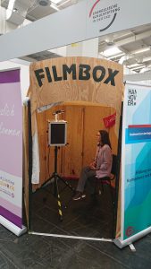 Die FilmBox sorgte für zusätzlichen Gesprächsstoff an unserem Stand.
